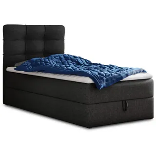 Sofnet Boxspringbett Best Mini mit Bettkasten und Matratzentopper - Einzelbett mit Bonell-Matratze und Topper, Polsterbett, Bett, Schlafzimmer Betten, Boxspringbetten
