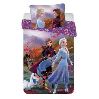 Disney Kinderbettwäsche Disney Eiskönigin Mountains Kinderbettbezug 100×135 cm lila