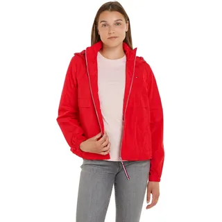 Tommy Hilfiger Damen Jacke Windbreaker Übergangsjacke, Rot (Fierce Red), XL - XL