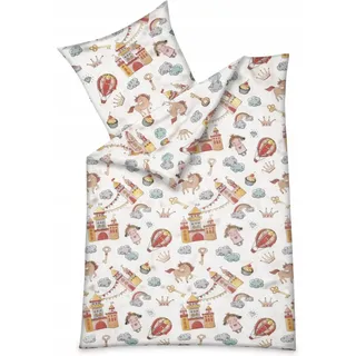 Kinderbettwäsche 135x200 100% Baumwolle Verstärktes Schloss 80x80 Prinzessin
