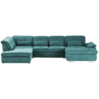 Sofa.de Wohnlandschaft Mikrofaser 3-Sitzer türkis/petrol