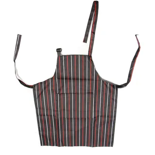 Verstellbare, Wasserdichte Küchenschürze Mit Doppelten Taschen Für Restaurants Und Bäckereien, Rot-weiß Gestreift