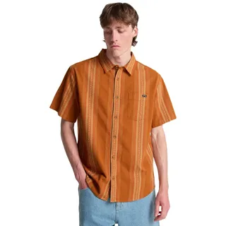 BILLABONG Kurzarmhemd "Sundays Jacquard", Herren, Gr. XL, orange (spice gold), Obermaterial: 100% Baumwolle., Hemden