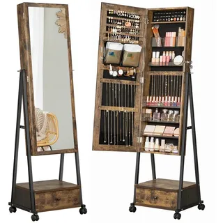 Songmics Schmuckschrank vintagebraun-schwarz