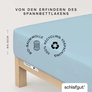 schlafgut Casual 140 x 200 - 160 x 200 cm blue light