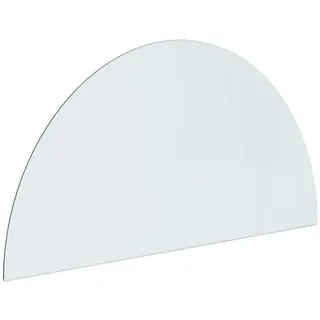 vidaXL Bodenplatte Feuerstelle Glas 1000 x 500 mm Transparent/Weiß