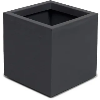 Ondis24 Pflanzkübel Vulkan, 21L Pflanzvolumen, quadratisch, Blumenkasten mit Wasserspeicher, Balkon Outdoor, Blumenkübel (Anthrazit)