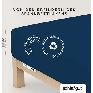 Baumwolle 180 x 200 - 200 x 220 cm blue deep