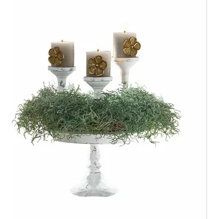 Loberon Etagere Kivorel, Nostalgisches Antik-Finish, Präsentiert Saisonales & mehr, Charmanter Vintage-Look, Dekoration, Wohn-Accessoires, Eisen, antikweiß