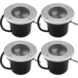 4er-pack Led-einbaustrahler Für Den Außenbereich, 3 W, Ip65, Runde Led-einbaustrahler Für Terrasse, Garten, Wege, Hof Und Garage, Warmweiß