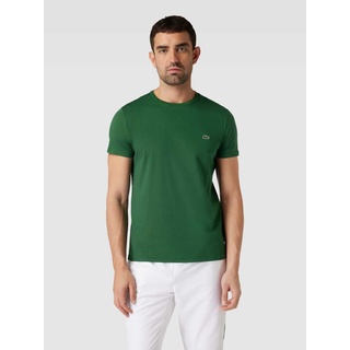 T-Shirt in unifarbenem Design Modell 'Supima', Gruen, L