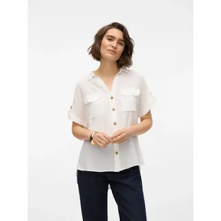 Vero Moda Kurzarmbluse Bumpy Weiß M