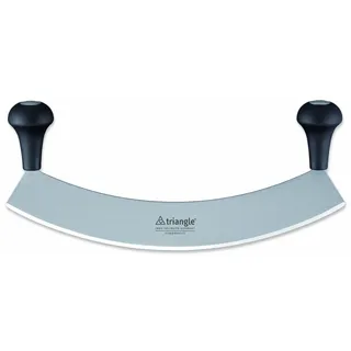 triangle Wiegemesser 36 cm - Mezzaluna Edelstahl, Made in Germany/Solingen | Einscheidig, handgeschärft, DIN 1.4021 Stahl – spülmaschinengeeignet, Made in Germany