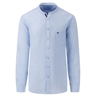 FYNCH-HATTON Langarmhemd Pure Linen, Stand Up Collar blau XXL