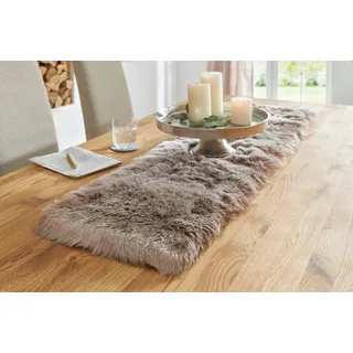 Tischläufer Kunstfell Tischand, Mitteldecke (beige-braun, 30x120 cm) | in verschiedenen Farben / Größen und Ausführungen