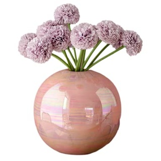 Blessings Decor Moderne Luxus-Dekoration für Ihr Zuhause, Keramik, rosa und violette Blumen
