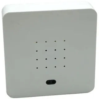 Spetebo Soundbox weiß mit Vogelgesang - 12 cm - Vogelgezwitscher Lautsprecher mit Bewegungsmelder - Deko Vogel Zwitscher Sound Box mit 2 Meter Sensor für Entspannung Spa Wellness