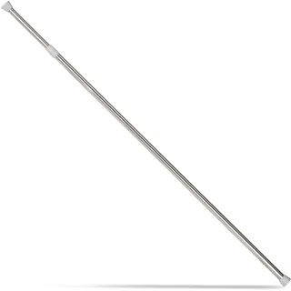 Relaxdays Teleskopstange, Klemmstange f. Gardinen, Duschvorhänge, Türrahmen UVM, ohne Bohren, Edelstahl, 130-220 cm