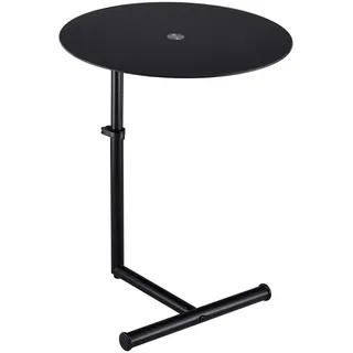 Idimex Beistelltisch, Schwarz, Glas, Vintage, Rund, 46x65x45 cm, Wohnzimmer, Wohnzimmertische, Beistelltische
