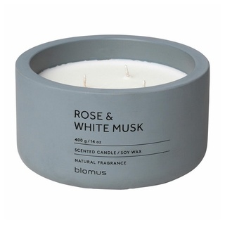 blomus Duftkerze FRAGA Rose & White Musk XL grau