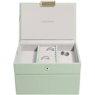 Stackers Schmuckboxen Mini doppelt Salbeigrün