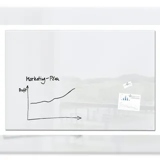 Sigel Glas-Magnettafel 150 x 100 cm Weiß