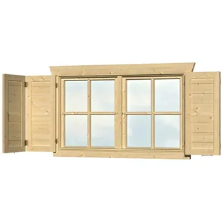 SKANHOLZ Fensterläden für Gartenhäuser Doppelfenster