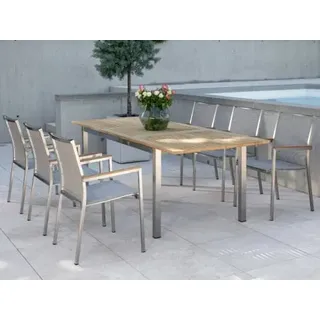 Stern Polaris Gartenmöbel Set 3 Edelstahl Teak