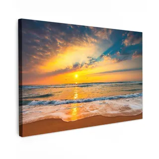 MuchoWow© Bilder Wohnzimmer Deko Modern Wandbild Foto auf Leinwand Bild | 60x40 cm - Schlafzimmer Room Decor Geschenke Strandbilder - Stranddeko - Strandbild - Strand und Meer - Maritime