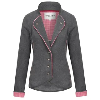 Hailys Damen Trachten Sweat-Blazer Lo44tti Oktoberfest KY-2111054Madl Grey M - M