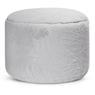 mokebo Pouf Kunstfell 60 x 40 x 60 cm Grau