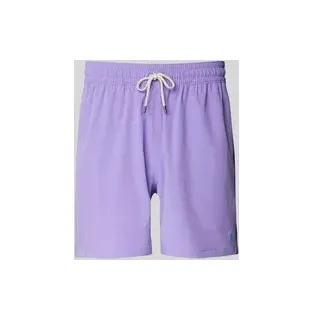 Badehose mit elastischem Bund Modell 'TRAVELER', Violett, S