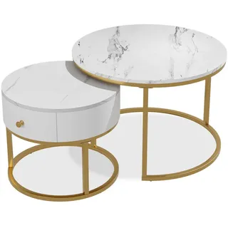 Vicco Madrid Marmor Weiß MDF 70 x 70 cm