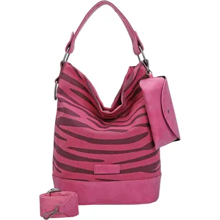 Schultertasche FRITZI AUS PREUSSEN "Izzy07 Olga" Gr. B/H/T: 17 cm x 37 cm x 27 cm, pink (pink, rosa) Damen Taschen Handtaschen aus veganen und recycelten Materialien