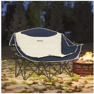 Outsunny Campingstuhl Klappstuhl Blau