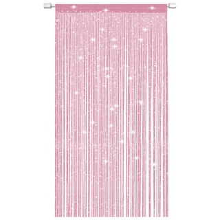 Nanad Jazz Glitzer-Faden-Vorhang, Fadenvorhang, Glitzerfaden, Tür oder Fenster, 100 x 200 cm, perfekt als Fliegengitter, rose, Free Size