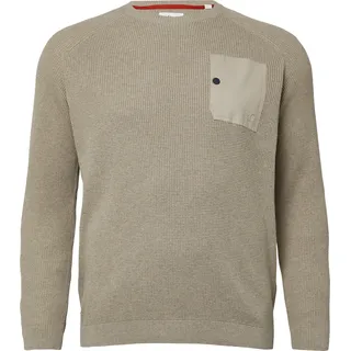 s.Oliver Baumwoll-Pullover mit aufgesetzter Brusttasche Beige 4XL