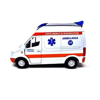 PLAYJOCS GT-8177 Italienischer Krankenwagen, Metallauto, Spielzeug für Kinder und Sammler.