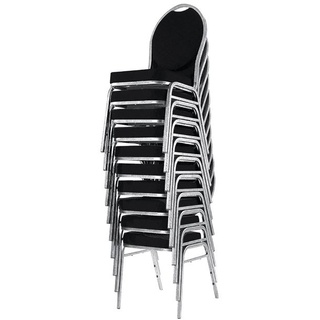 Gastro Bankettstühle Bolero mit ovaler Lehne, schwarz 4 Stück