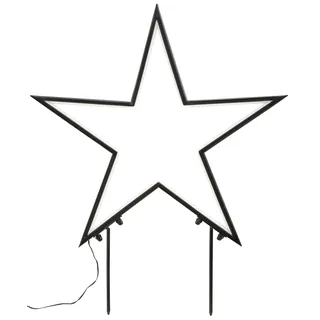 LED Stern BONETTI "Weihnachtsstern" Lampen Gr. 240 flammig, Höhe: 58,5 cm, schwarz Dekofiguren aus Kunststoff und Metall, Weihnachtsdeko aussen