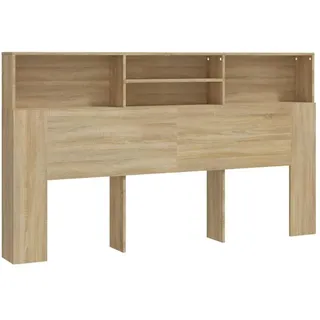 vidaXL Bett-Kopfteil mit Ablagen Sonoma-Eiche 180x19x103,5 cm
