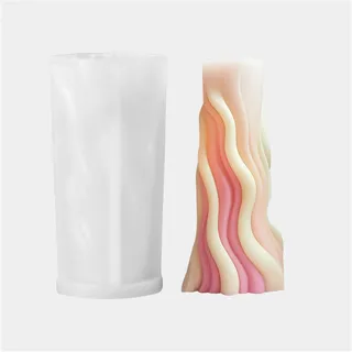 JS MOLD Silikonform Kerzen 3D Wellenform Kerzengießform,Kerzenformen zum Gießen,Silikon Kerzen Gießformen, für DIY Handarbeit Seife, Duftkerze, Handwerk Ornamente (ZL-52)