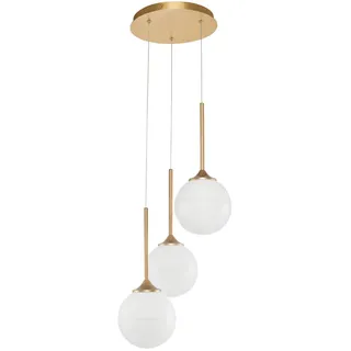 Nova Luce 9960613 Cantona G9 Pendelleuchte Gold, Weiß