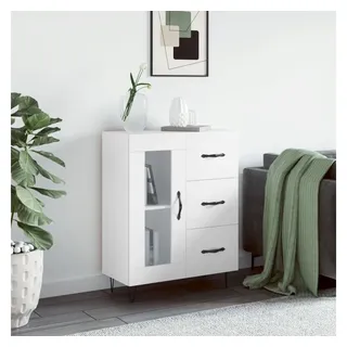 vidaXL Sideboard 69,5 x 90 x 34 cm Hochglanz / Weiß