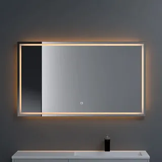 doporro dopporo Badspiegel mit Beleuchtung 120x80cm LED Badezimmerspiegel Wandspiegel dimmbar mit Touch Bedienung Beschlagfrei LED-Spiegel-02