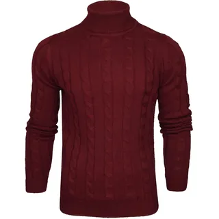 Xact Herren Rollkragenpullover mit Zopfmuster - L