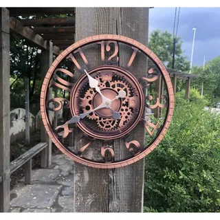 Große Retro-gartenuhr – Wetterfest – Badezimmeruhr – Vintage-dekor – Tickt Nicht