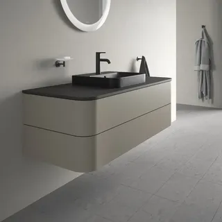 Duravit Happy D.2 Plus 130x55cm, 2 La, f AWT, steingrau s-matt