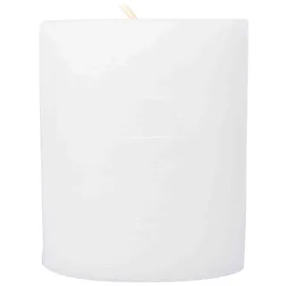Stumpenkerze durchgefärbt Ø 10 cm x 12 cm (Weiß)