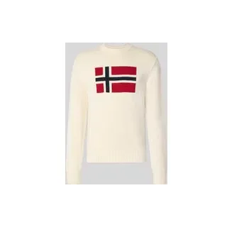 Strickpullover aus reiner Baumwolle Modell 'MURA', Offwhite, XXXL